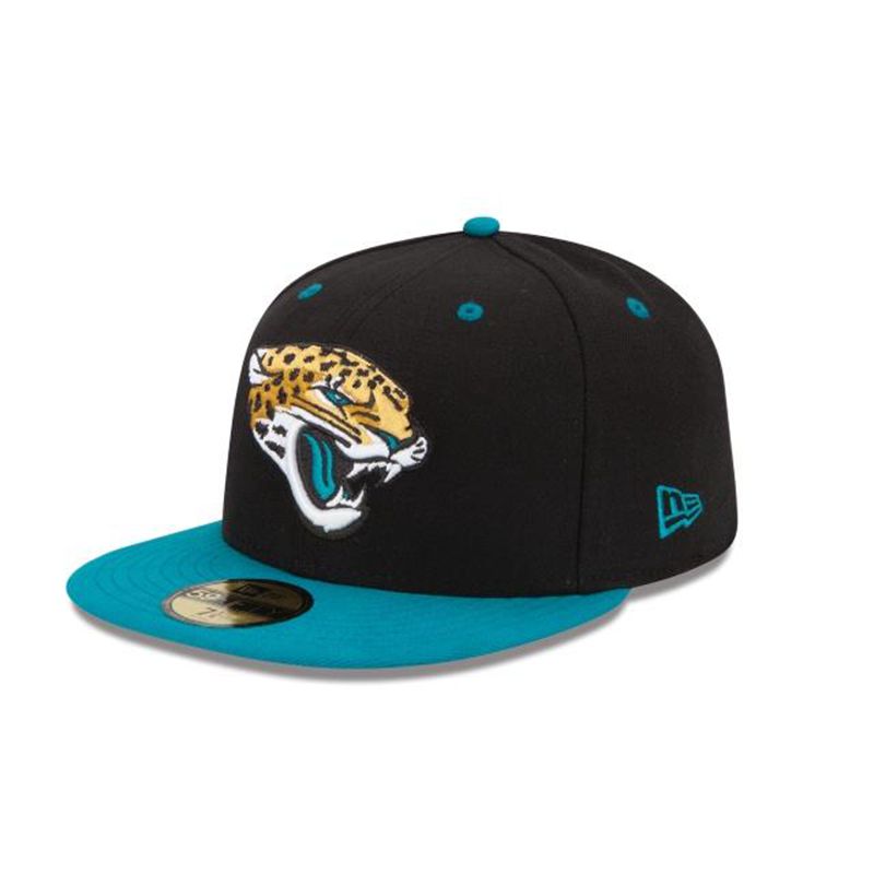 NFL Jacksonville Jaguars 2tone 59Fifty Fitted (XZX6383) - Black New Era Caps